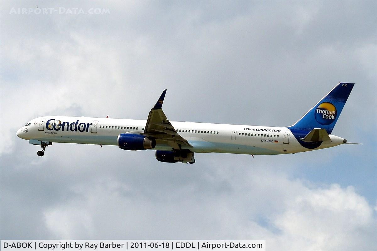 D-ABOK, 2000 Boeing 757-330 C/N 29020, Boeing 757-330 [29020] (Condor) Dusseldorf~D 18/06/2011