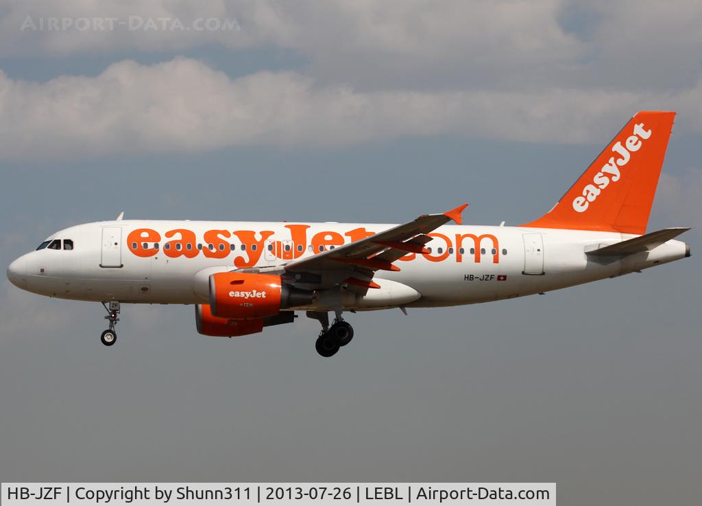 HB-JZF, 2004 Airbus A319-111 C/N 2184, Landing rwy 25R
