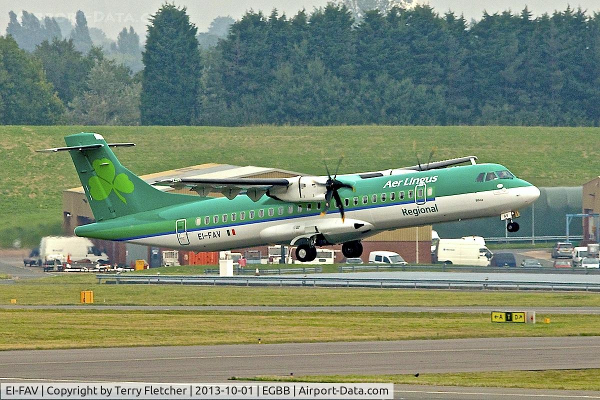 EI-FAV, 2013 ATR 72-600 (72-212A) C/N 1105, Aer Arran / AerLingus ATR72 at Birmingham