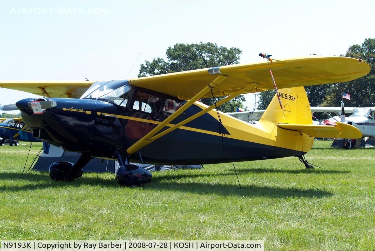 N9193K, 1947 Stinson 108-1 Voyager C/N 108-2193, Stinson 108-1 Voyager [108-2193] Oshkosh-Wittman Regional~N 28/07/2008