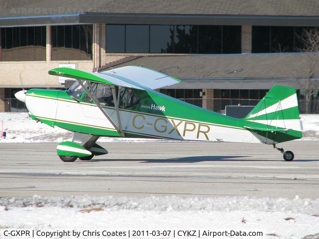 C-GXPR, 1996 Fisher Dakota Hawk C/N DH-05, This cool looking plane was starting its takeoff roll on runway 33 on a great day for flying.