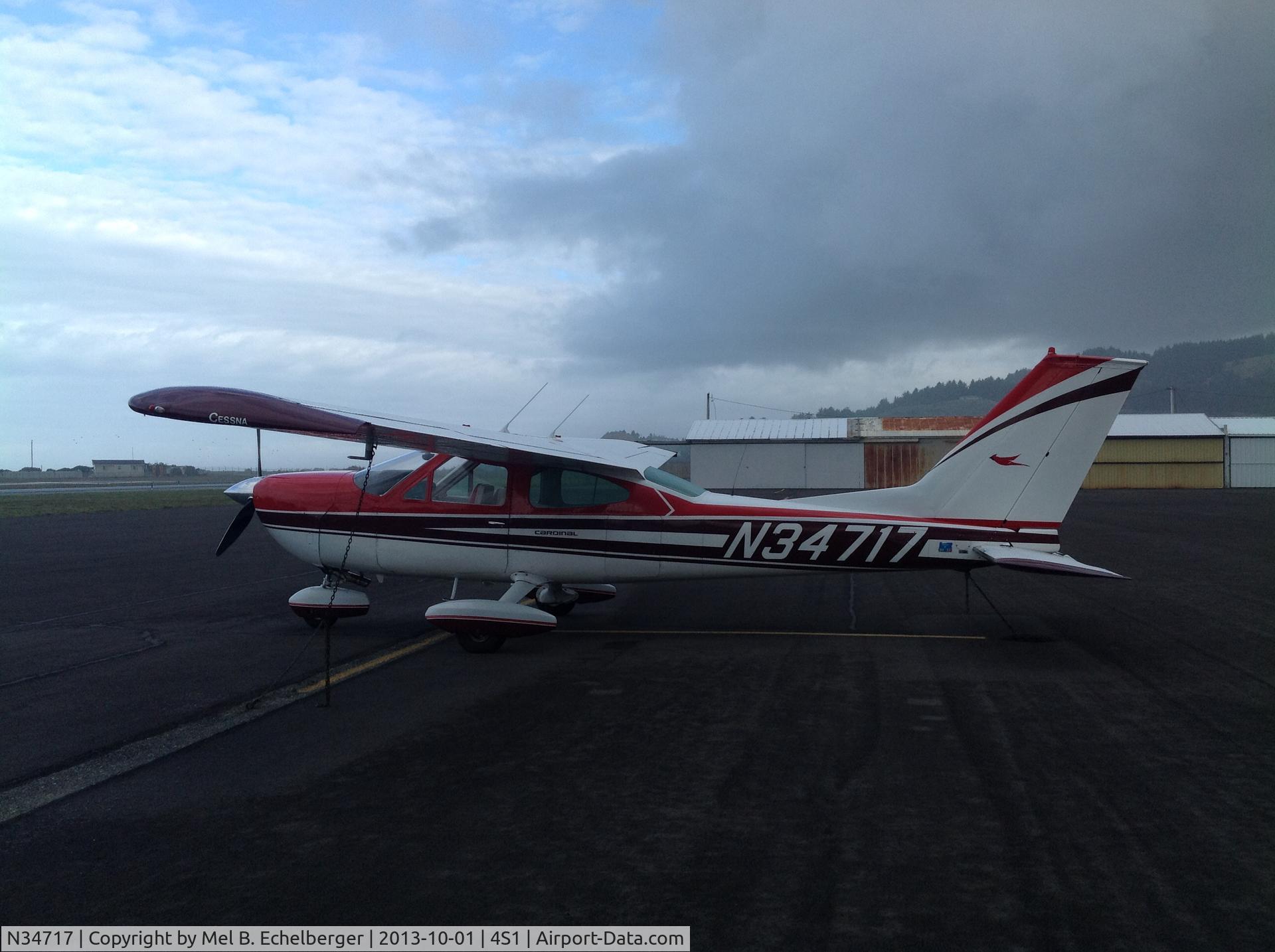 N34717, 1973 Cessna 177B Cardinal C/N 17701955, Kind of an overcast day with few scattered showers