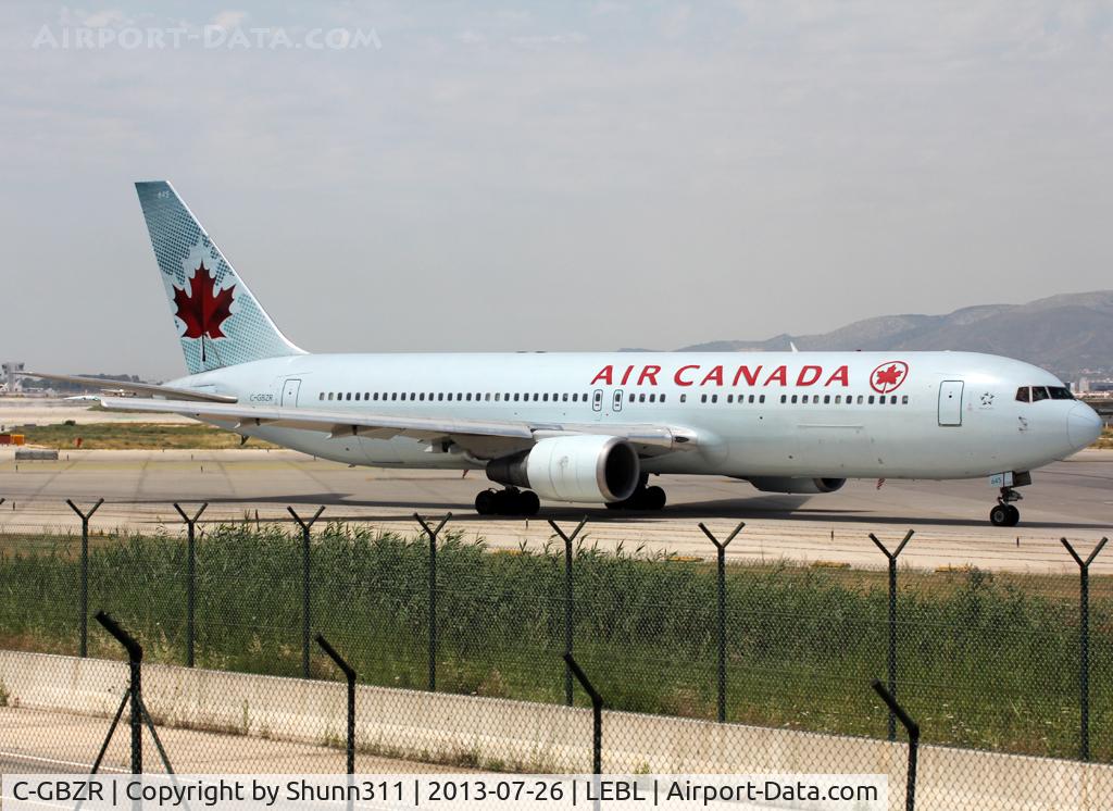 C-GBZR, 1992 Boeing 767-38E/ER C/N 25404, Waiting rwy 25R before departure...