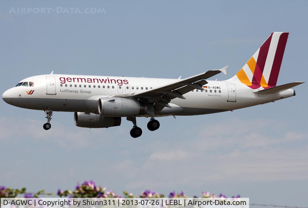 D-AGWC, 2006 Airbus A319-132 C/N 2976, Landing rwy 25R in new c/s