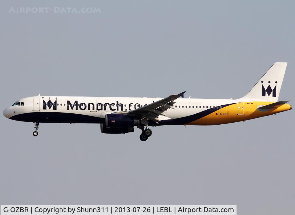 G-OZBR, 2002 Airbus A321-231 C/N 1794, Landing rwy 07L in modified new c/s