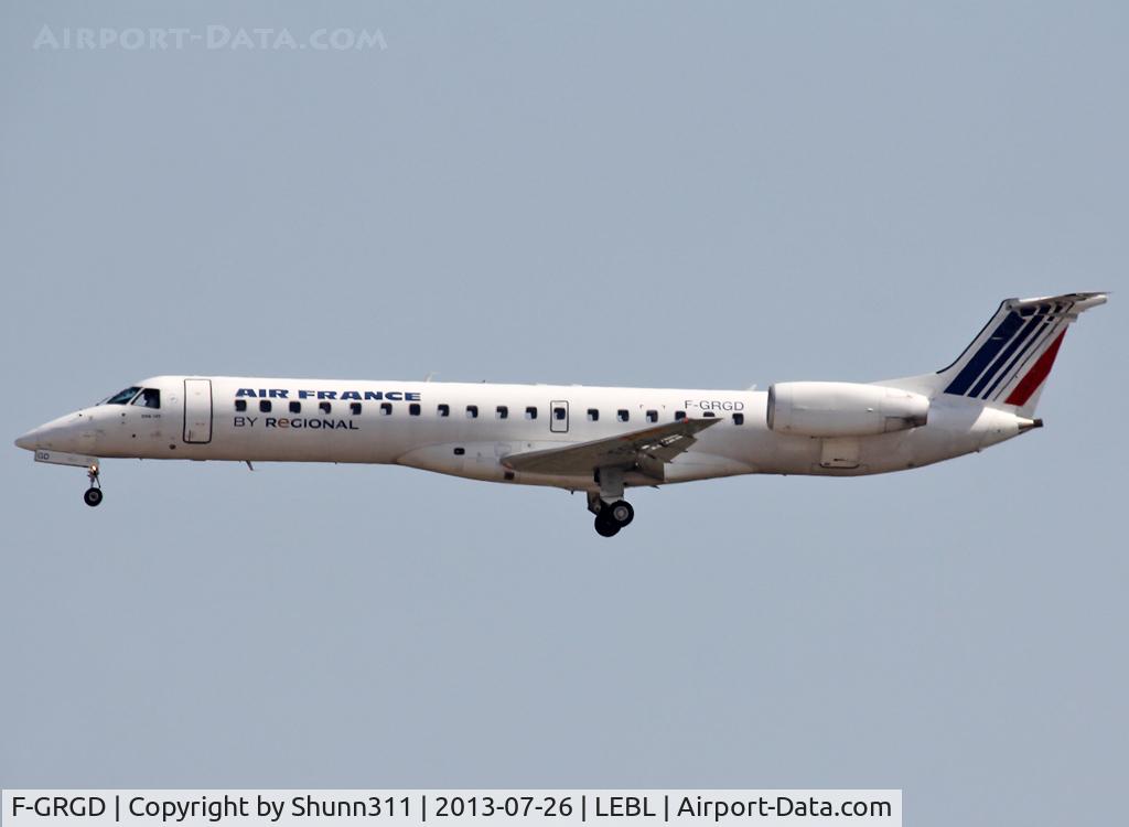 F-GRGD, 1998 Embraer EMB-145EU (ERJ-145EU) C/N 145043, Landing rwy 07L
