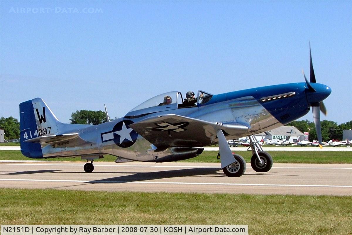 N2151D, 1944 North American F-51D Mustang C/N 122-40196, North American P-51D Mustang [122-40196] Oshkosh-Wittman Regional~N 30/07/2008