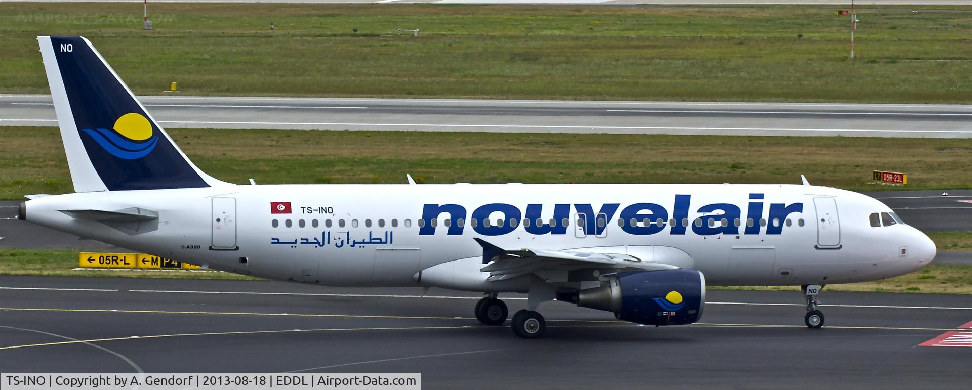 TS-INO, 2008 Airbus A320-214 C/N 3480, Nouvelair, is here on taxiway 