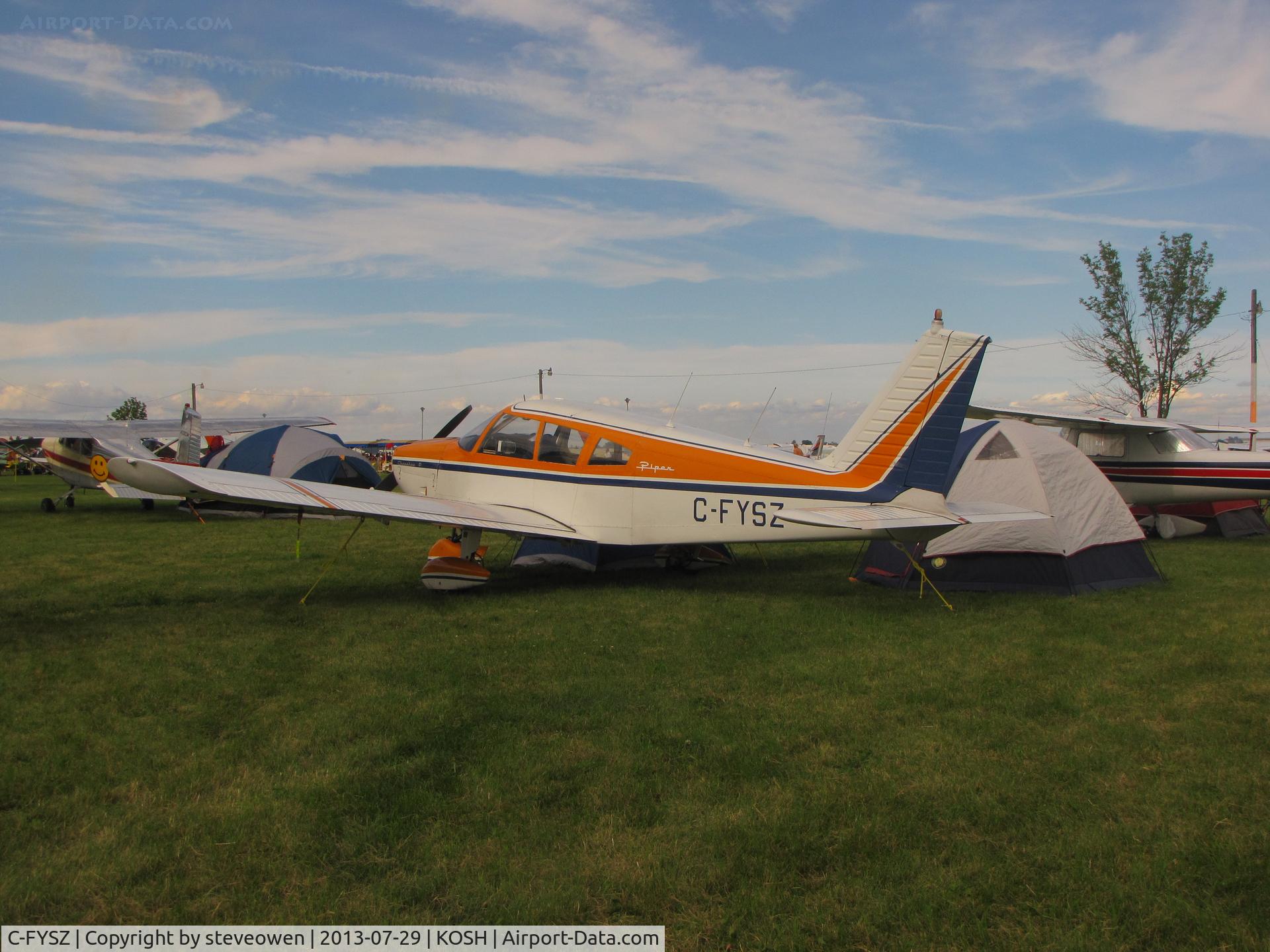 C-FYSZ, 1969 Piper PA-28-180 Cherokee C/N 28-5205, camping @ Oshkosh