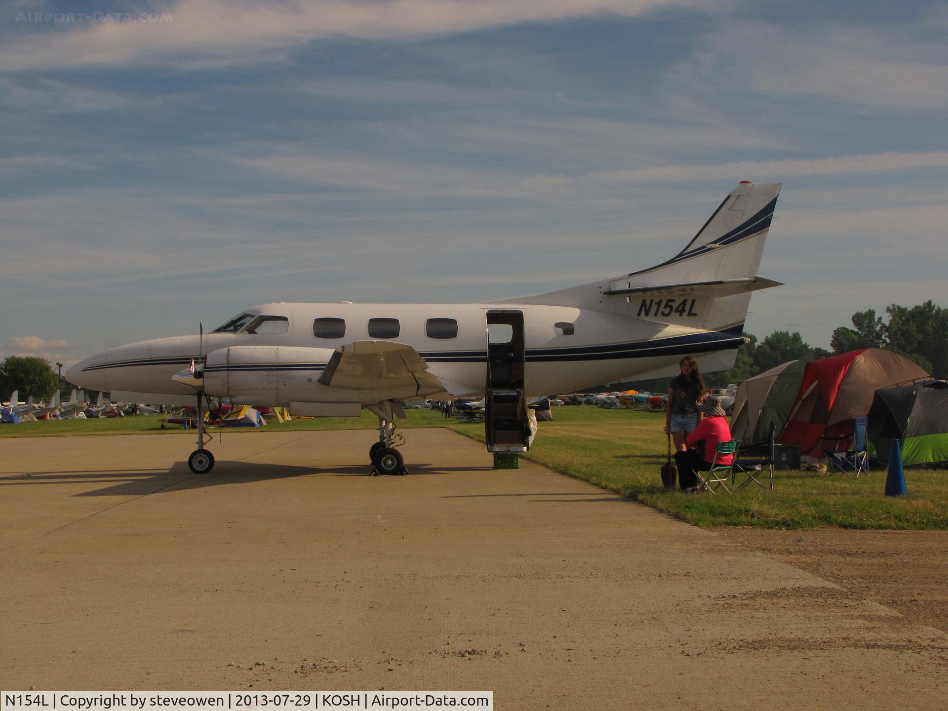 N154L, Swearingen SA-226T C/N T284, Parked at Oshkosh