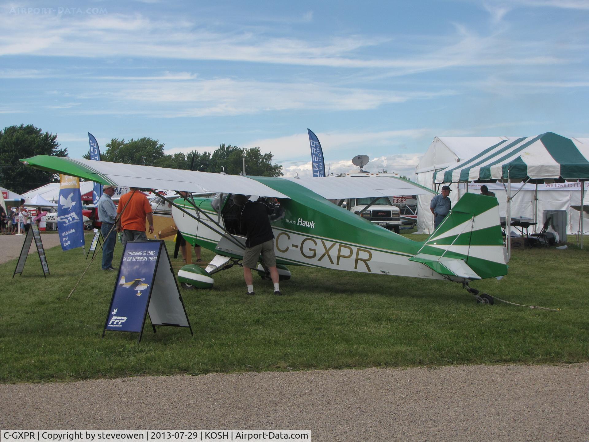 C-GXPR, 1996 Fisher Dakota Hawk C/N DH-05, displayed at Oshkosh