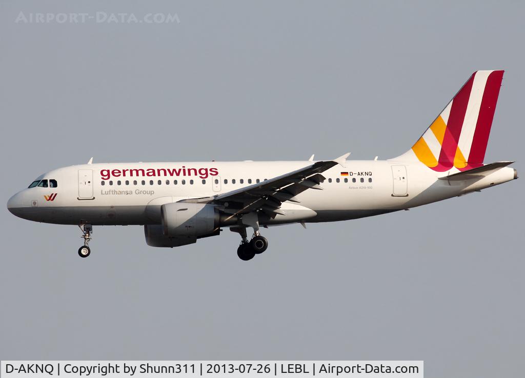D-AKNQ, 2000 Airbus A319-112 C/N 1170, Landing rwy 07L in new c/s