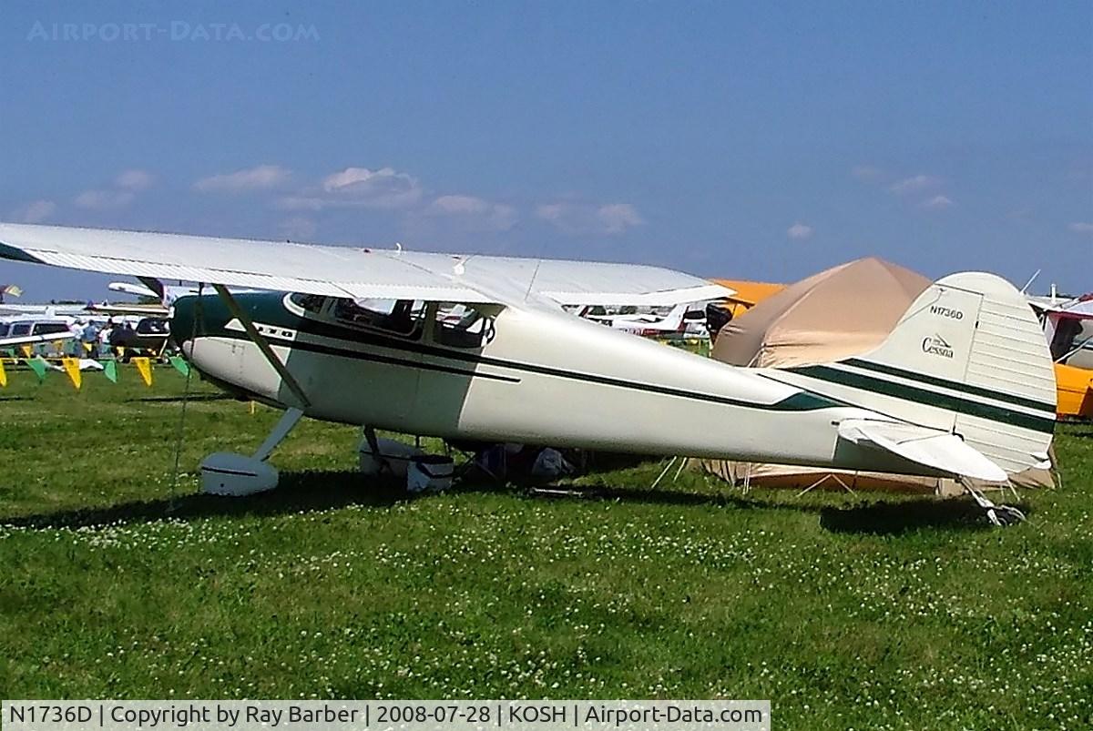 N1736D, 1951 Cessna 170A C/N 20179, Cessna 170A [20179] Oshkosh-Wittman Regional~N 28/07/2008