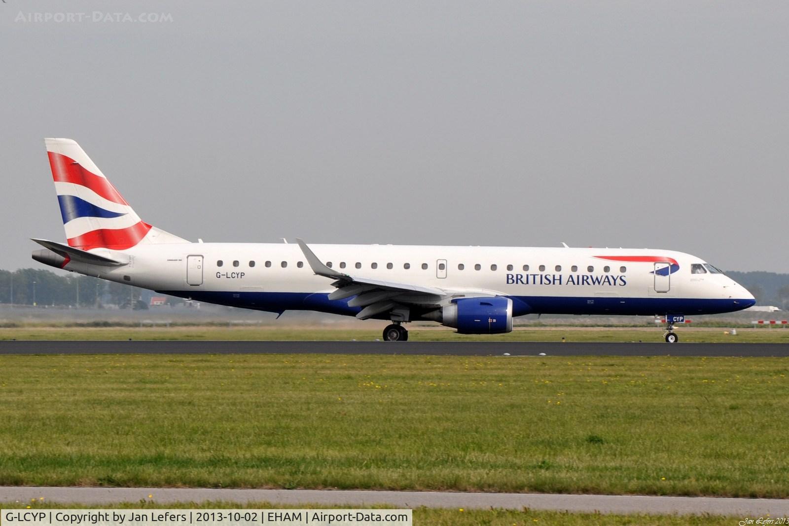 G-LCYP, 2011 Embraer 190SR (ERJ-190-100SR) C/N 19000443, British Airways