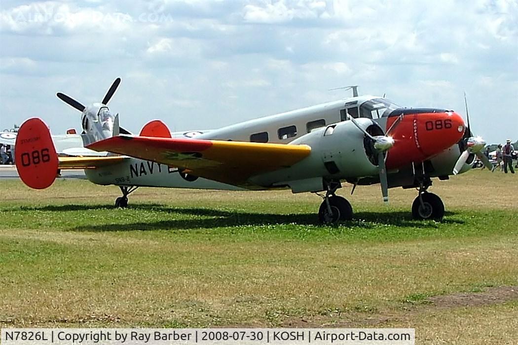 N7826L, 1951 Beech TC-45G C/N AF-86, Beech TC-45G Expeditor [AF-86] Oshkosh-Wittman Regional~N 30/07/2008