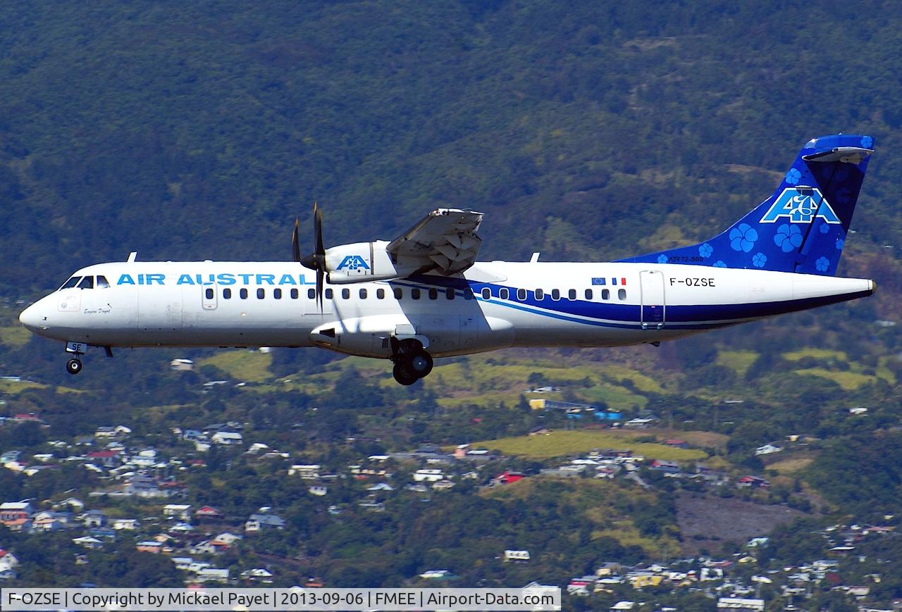 F-OZSE, 2008 ATR 72-212A C/N 813, Landing rwy 12