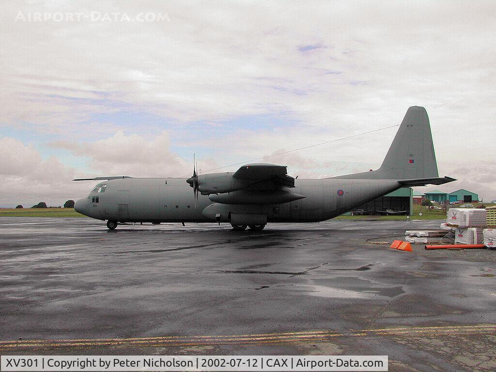 XV301, 1967 Lockheed C-130K Hercules C.3 C/N 382-4268, Hercules C.3, callsign Mallard 2, of the Lyneham Transport Wing seen at Carlisle in the Summer of 2002.