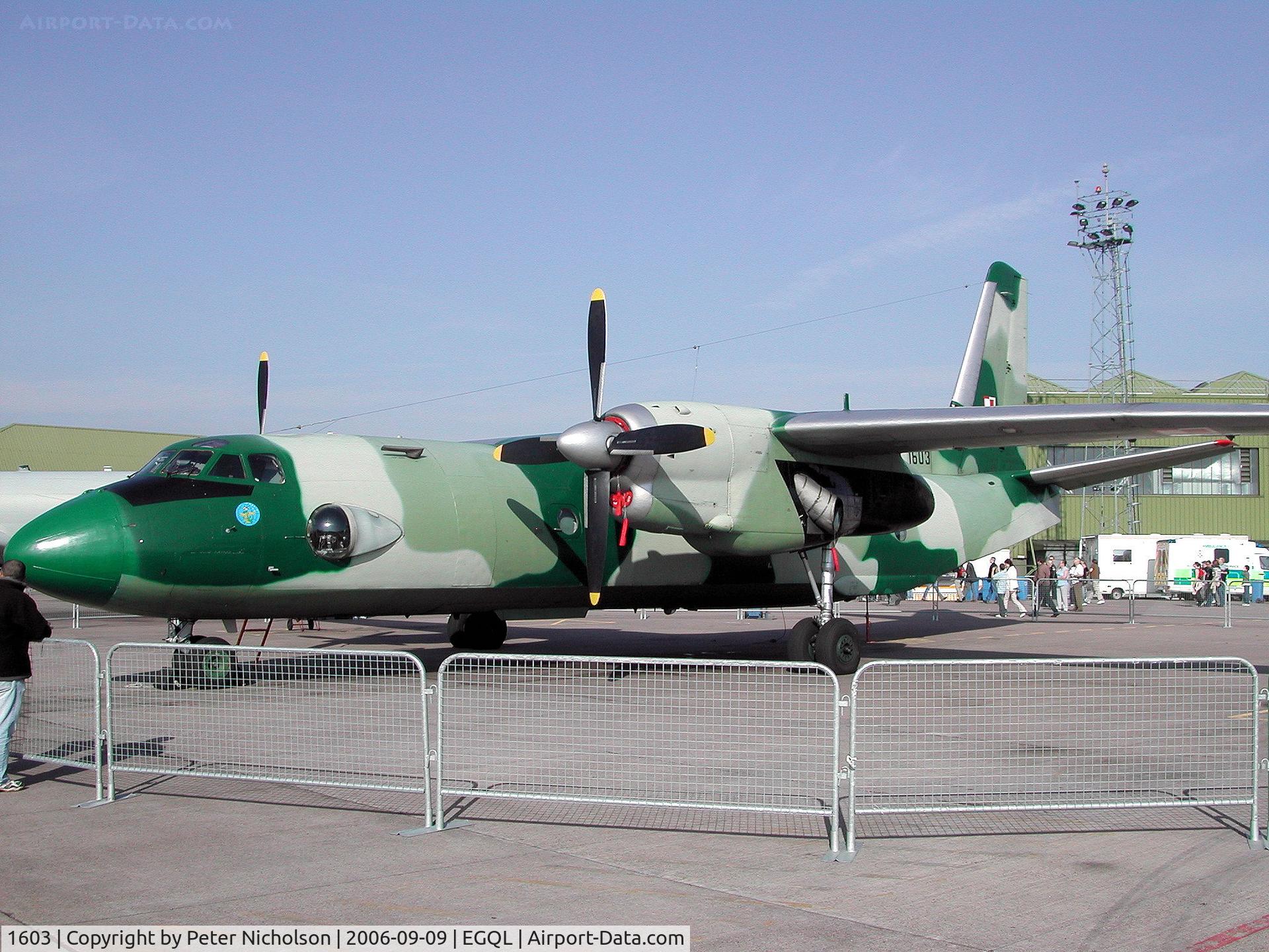 1603, 1973 Antonov An-26 C/N 1603, Polish Air Force Antonov An-26 on display at the 2006 RAF Leuchars Airshow.