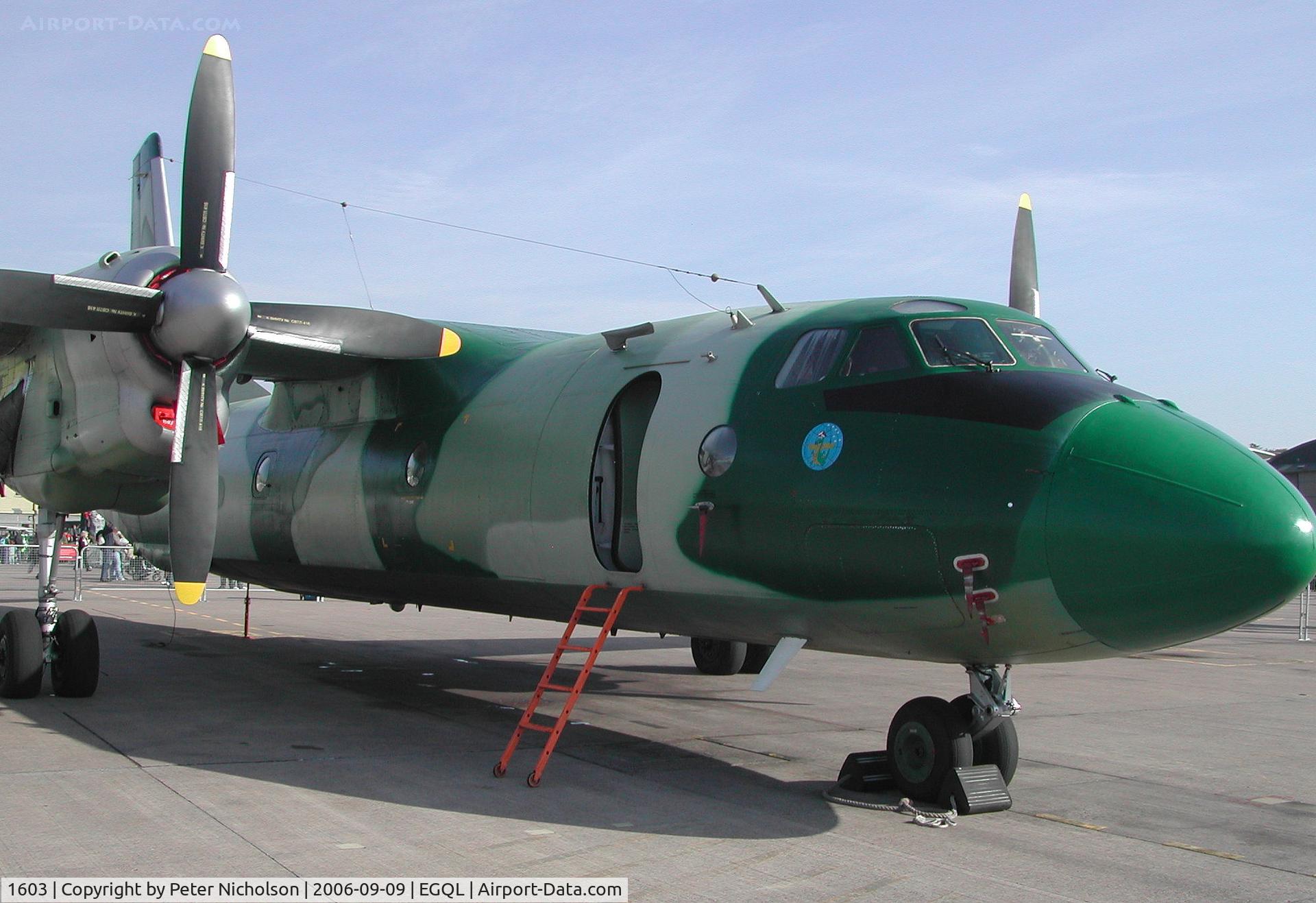 1603, 1973 Antonov An-26 C/N 1603, Antonov An-26 of the Polish Air Force on display at the 2006 RAF Leuchars Airshow.
