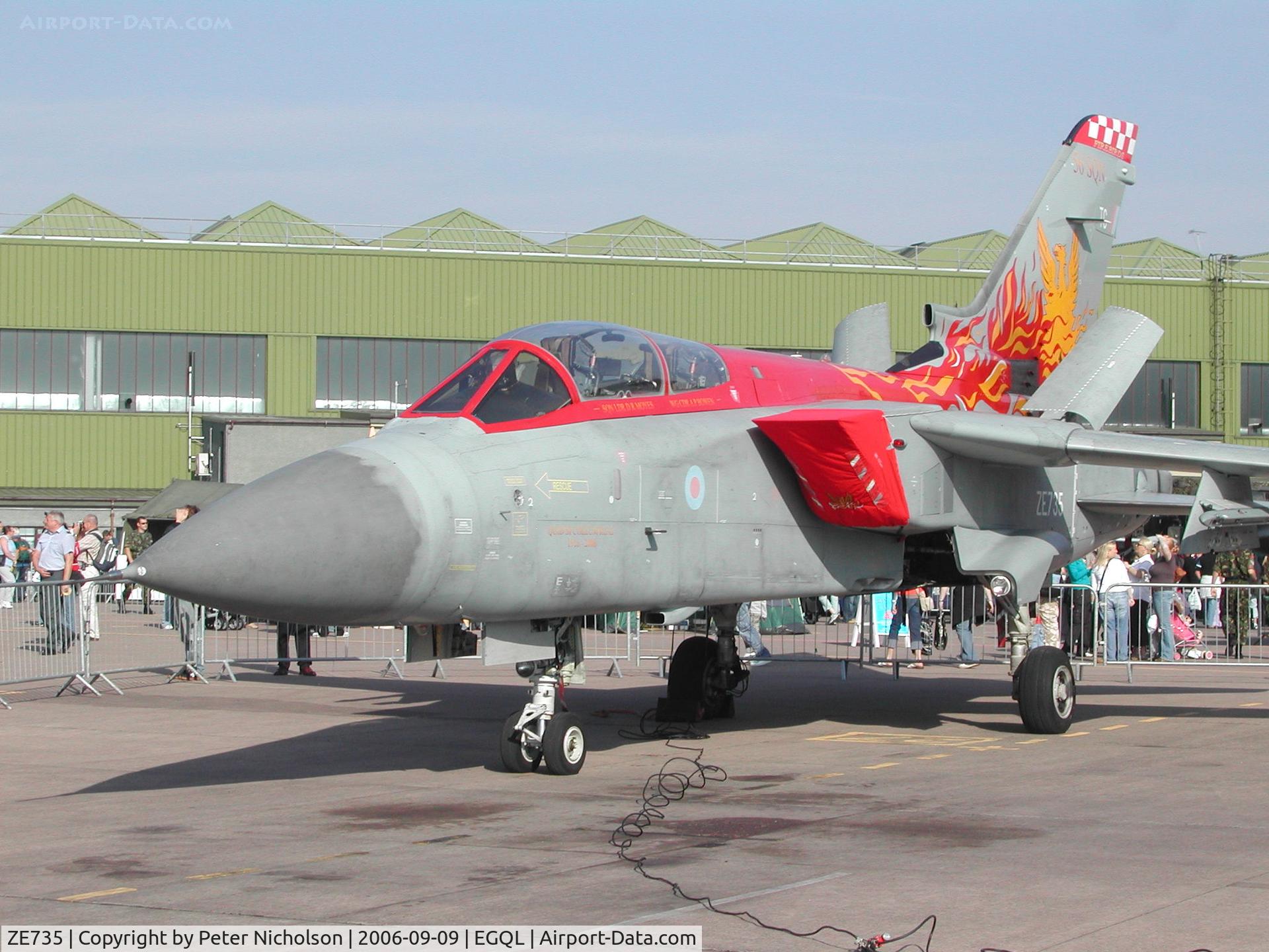 ZE735, 1988 Panavia Tornado F.3 C/N 666/AT028/3297, Tornado F.3 of 56 [Reserve] Squadron on display at the 2006 RAF Leuchars Airshopw.