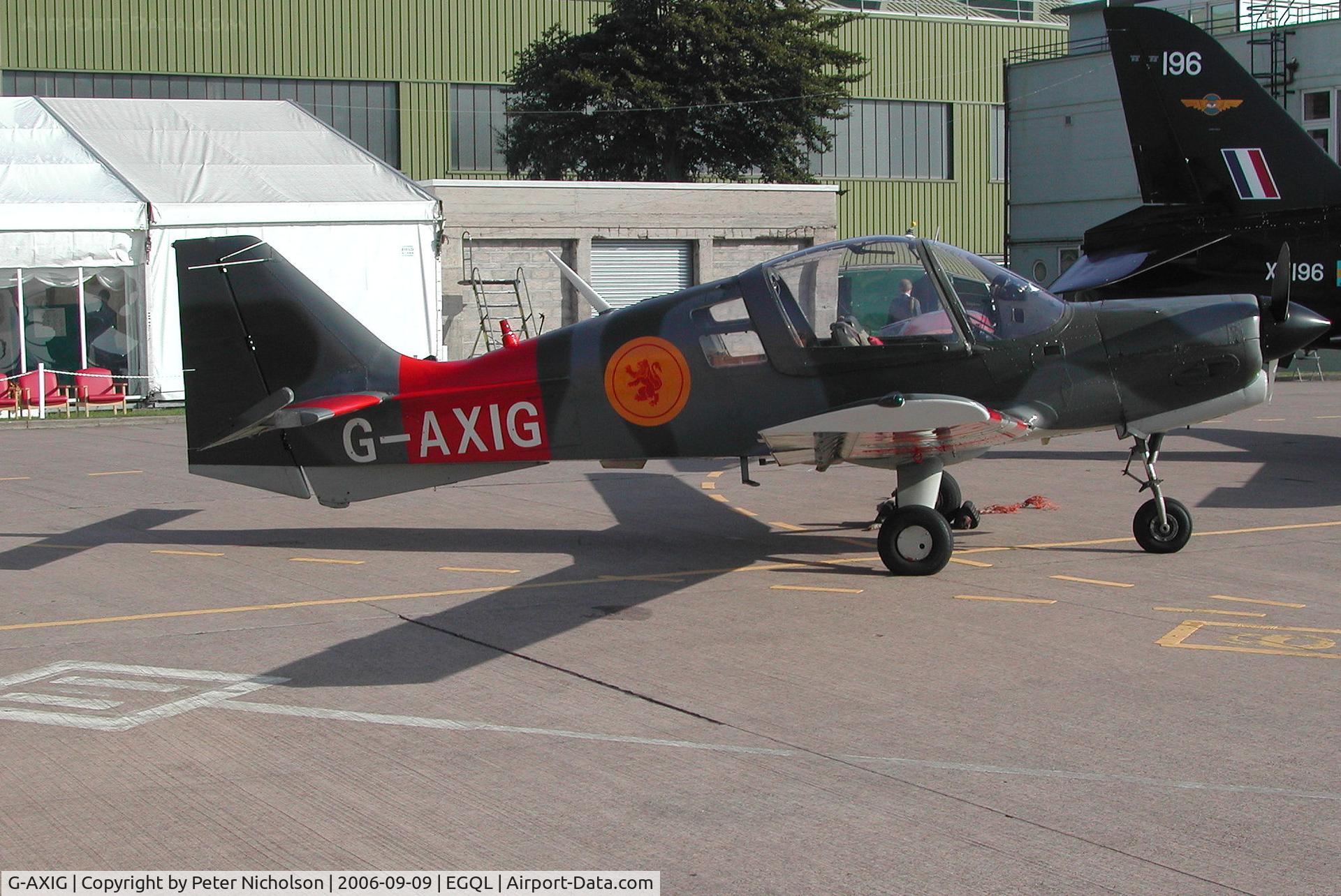 G-AXIG, 1971 Scottish Aviation Bulldog Series 100 Model 104 C/N BH120/002, Bulldog 104 on display at the 2006 RAF Leuchars Airshow.