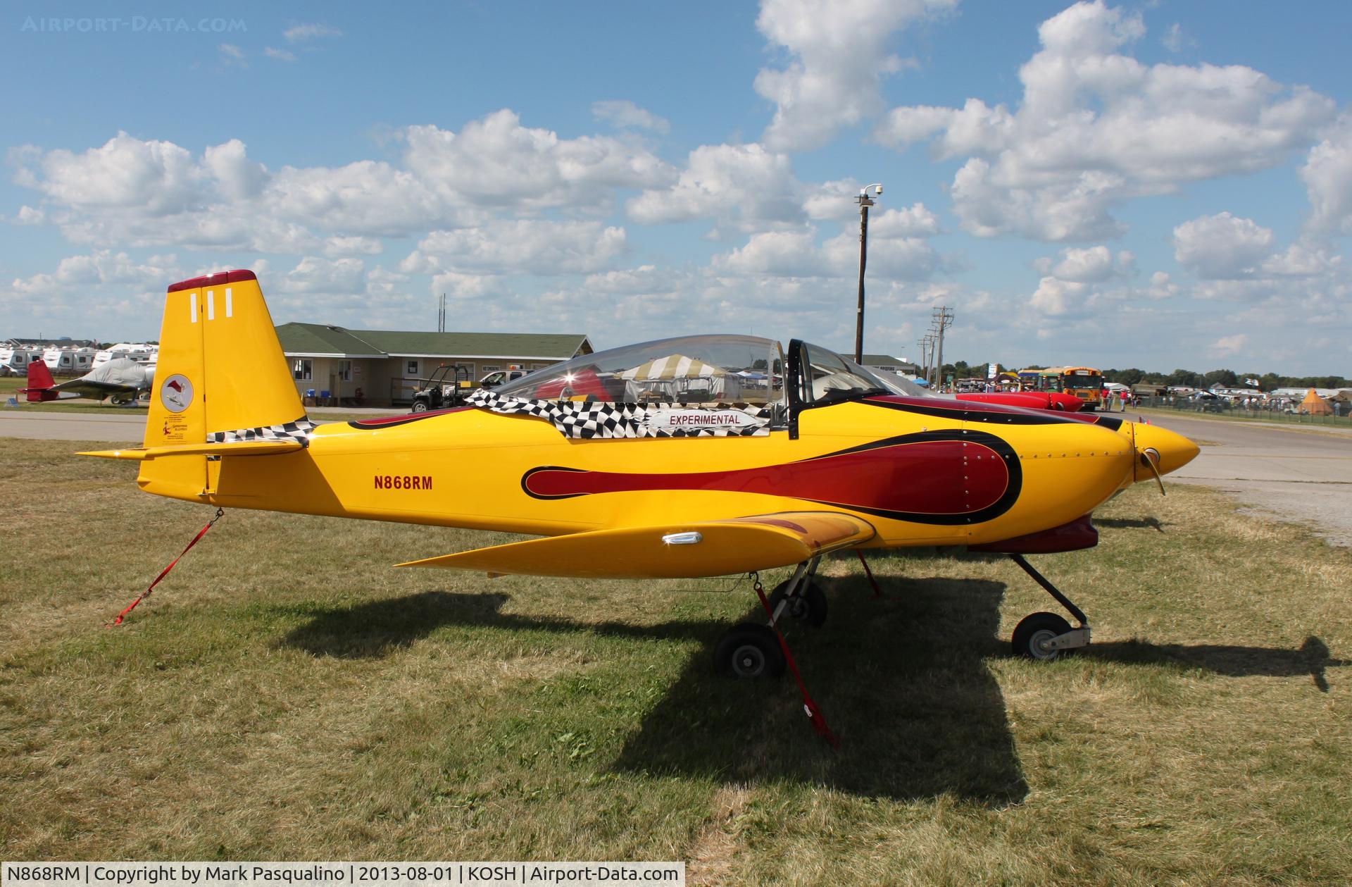 N868RM, 2012 Vans RV-8A C/N 81347, Vans RV-8A