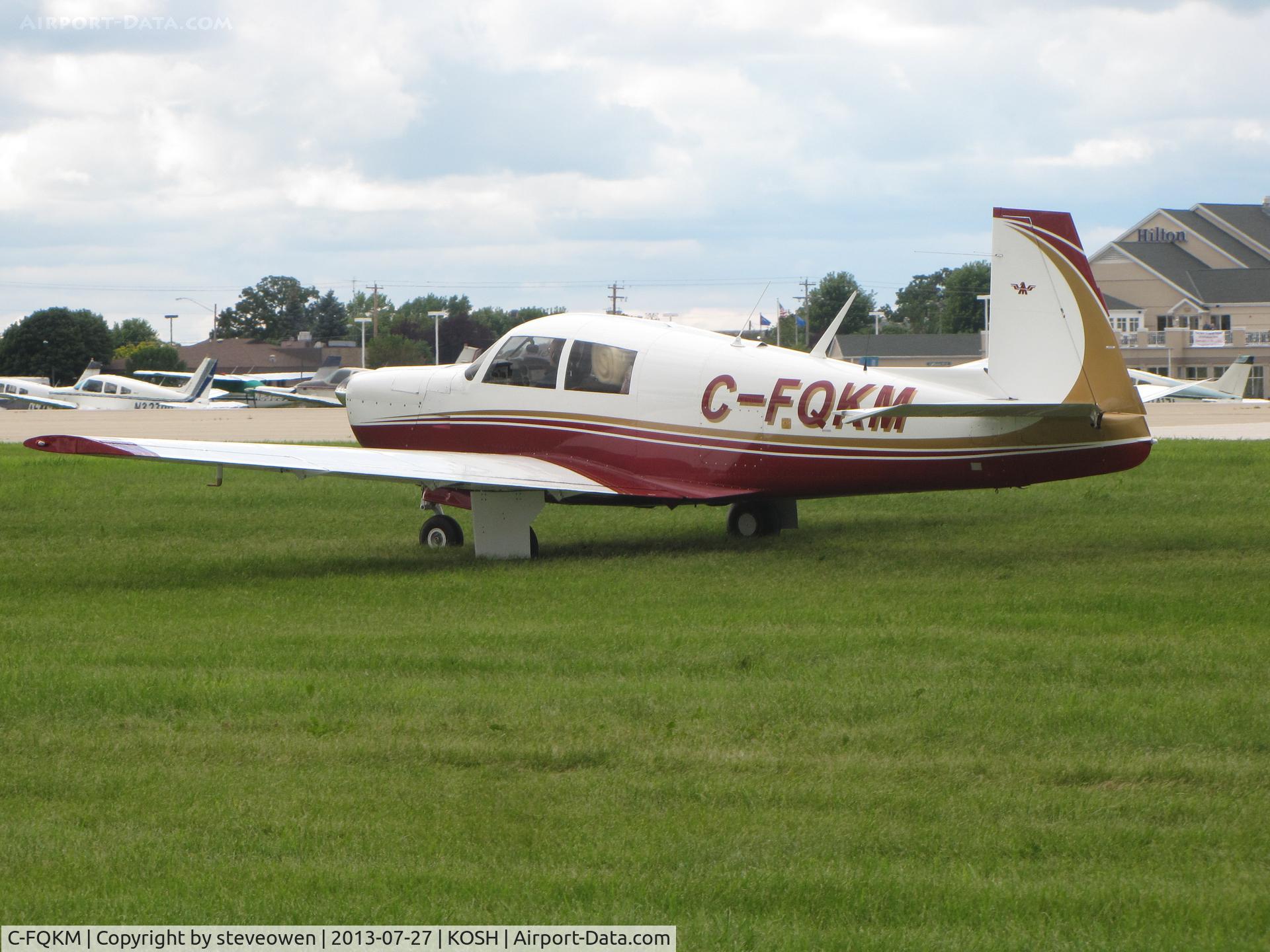 C-FQKM, 1965 Mooney M20C Ranger C/N 3051, arriving at Oshkosh camp grounds