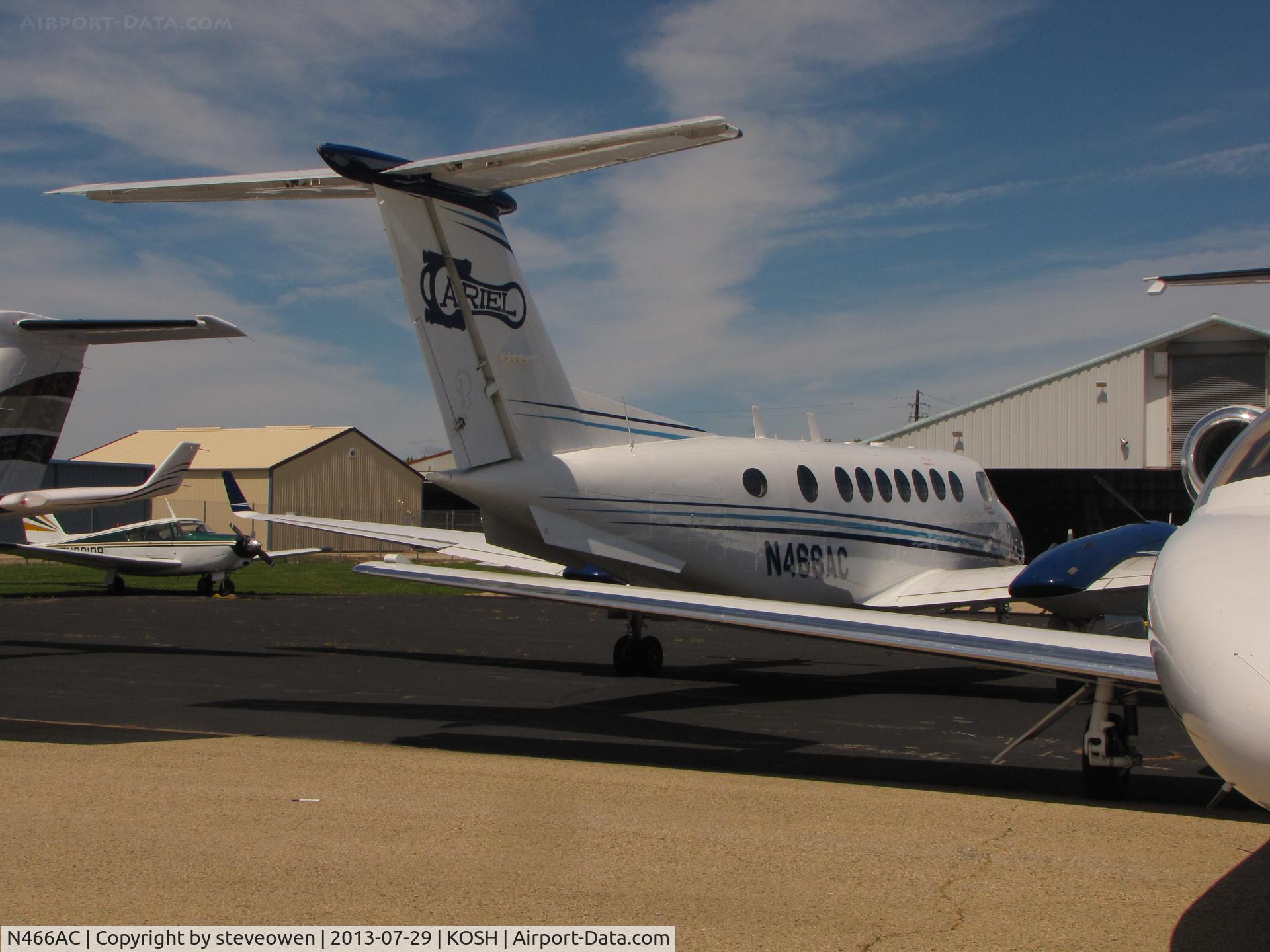 N466AC, 2008 Hawker Beechcraft 350 King Air (B300) C/N FL-586, packed in to Basler FBO ramp