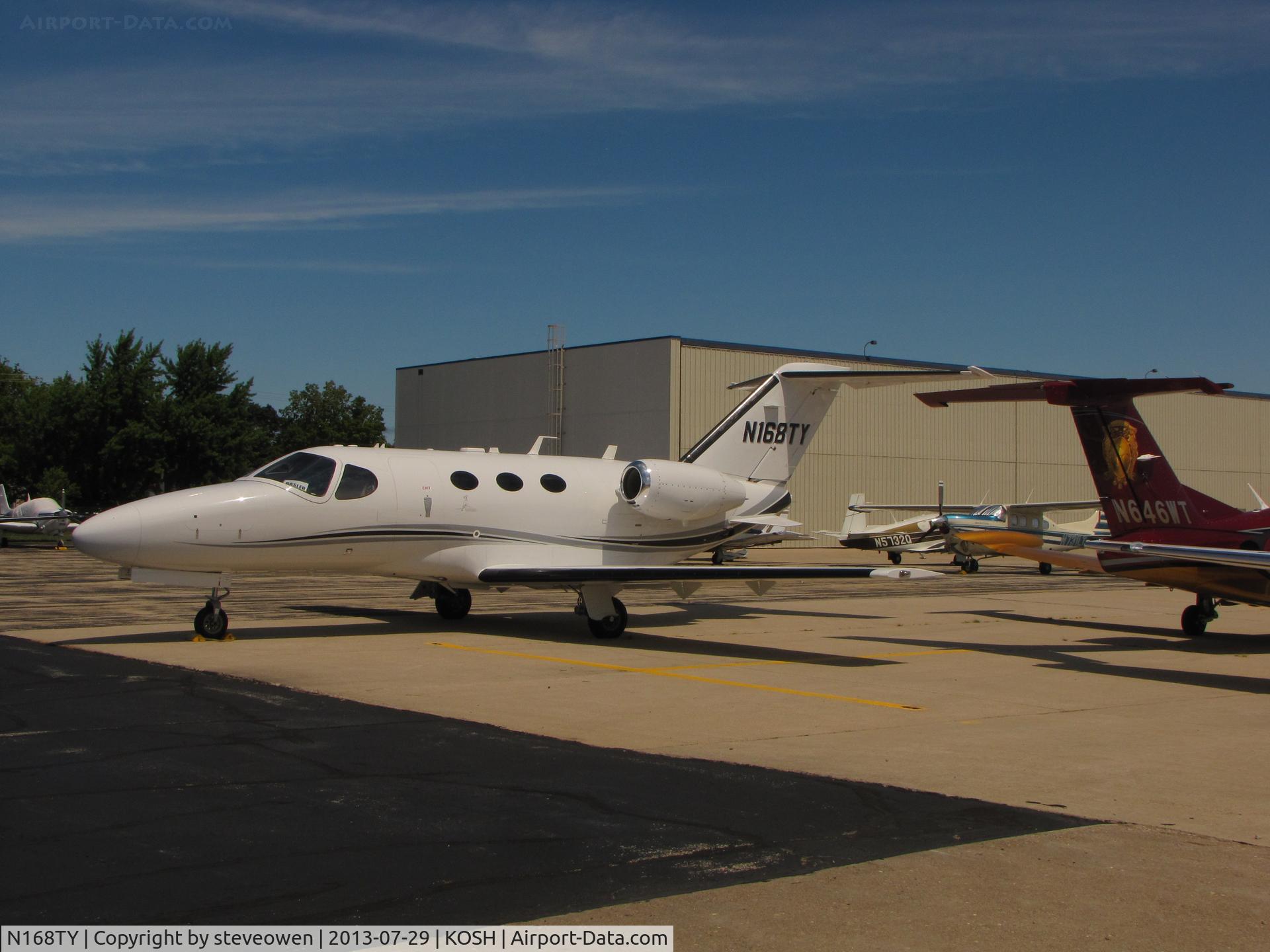 N168TY, 2010 Cessna 510 Citation Mustang Citation Mustang C/N 510-0297, Basler FBO ramp