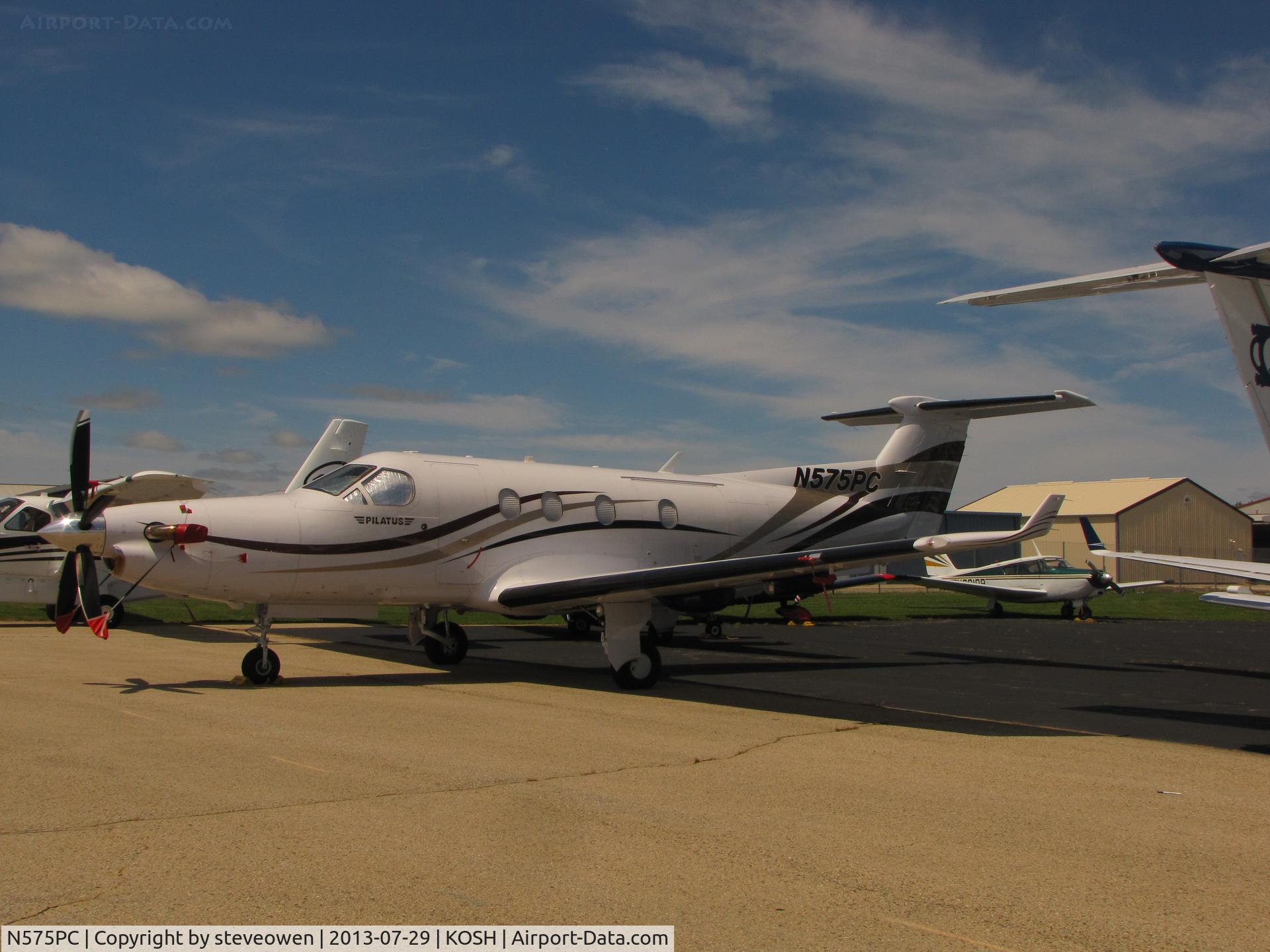 N575PC, 2004 Pilatus PC-12/45 C/N 575, Basler FBO ramp