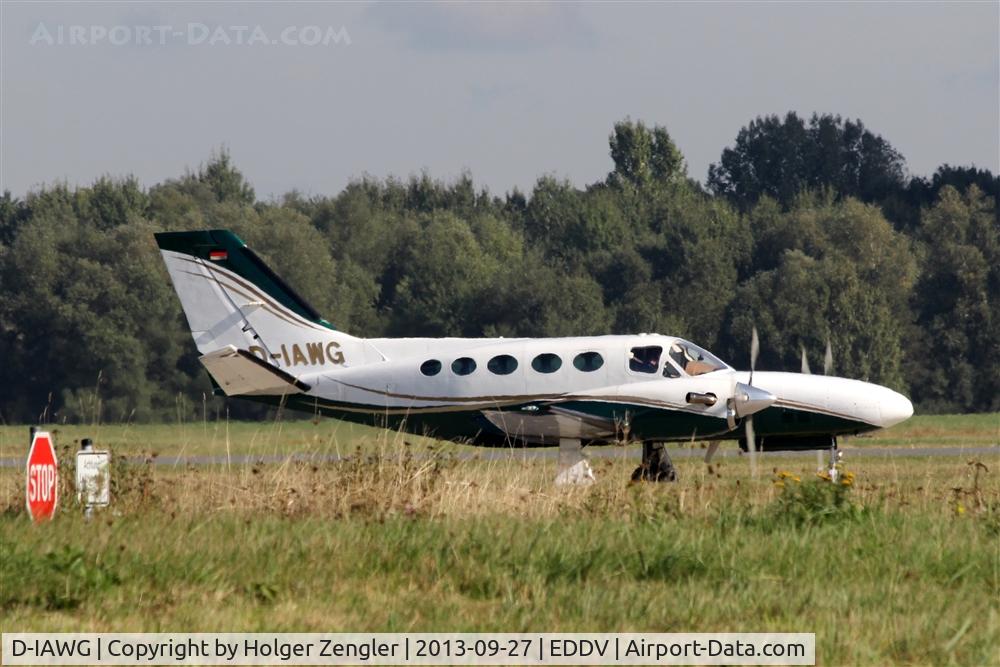 D-IAWG, 1982 Cessna 425 Conquest 1 C/N 425-0160, On taxi to GAT.....