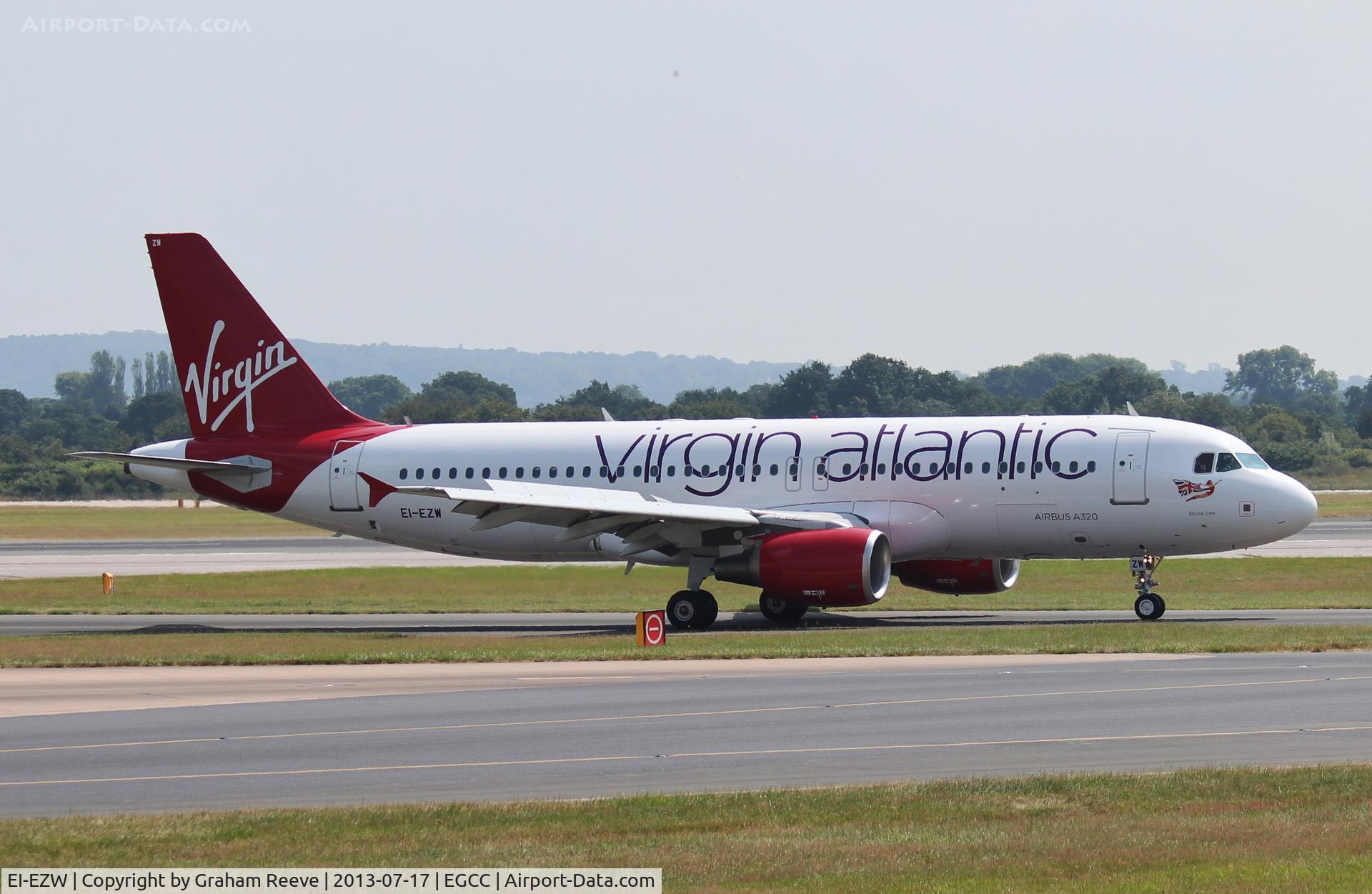 EI-EZW, 2003 Airbus A320-214 C/N 1983, Just landed.