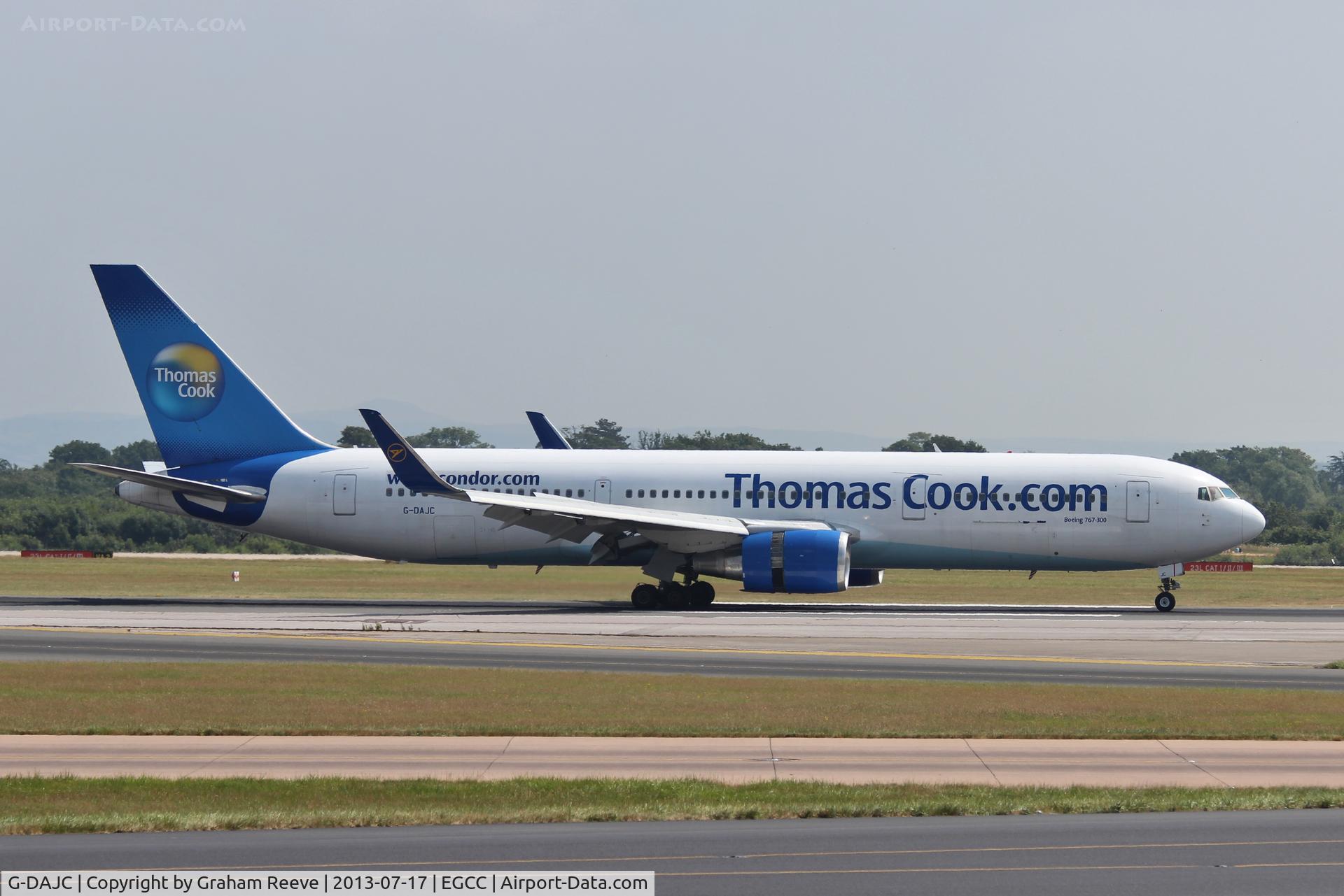 G-DAJC, 1994 Boeing 767-31K C/N 27206, Just landed.