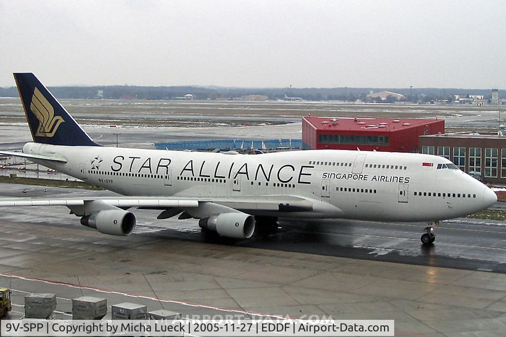 9V-SPP, 2001 Boeing 747-412 C/N 28029, At Frankfurt