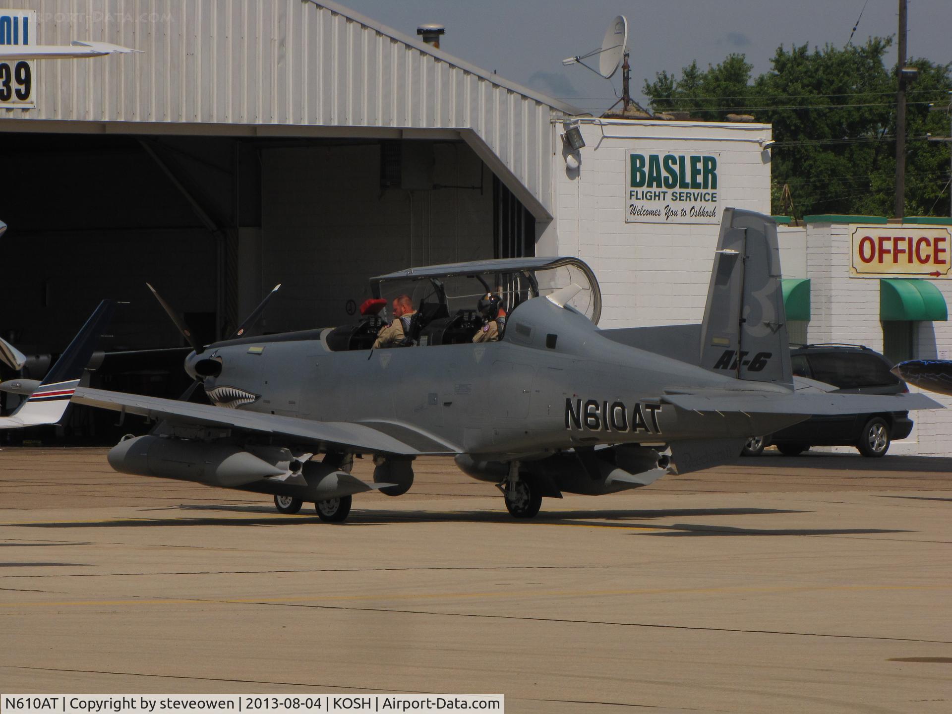 N610AT, 2009 Beechcraft AT-6 Wolverine C/N AT-1, Basler FBO ramp