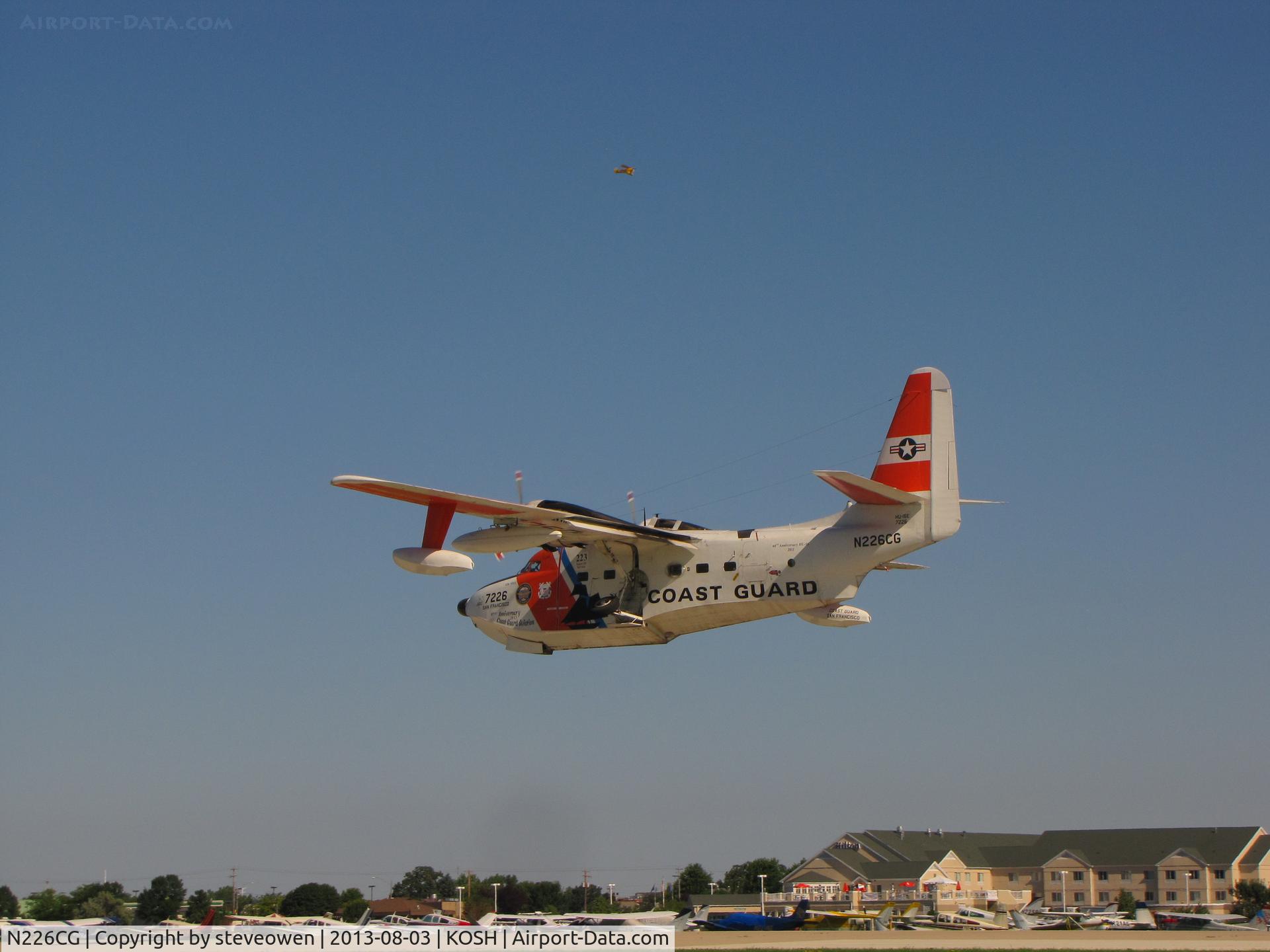 N226CG, 1953 Grumman UF-1G (HU-16B) Albatross C/N G-307, Departing Oshkosh