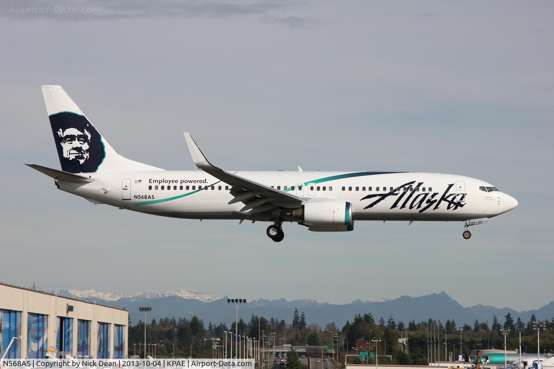 N568AS, 2007 Boeing 737-890 C/N 35183, KPAE/PAE Nice special scheme on this aircraft. It is hard to see but the winglet has 