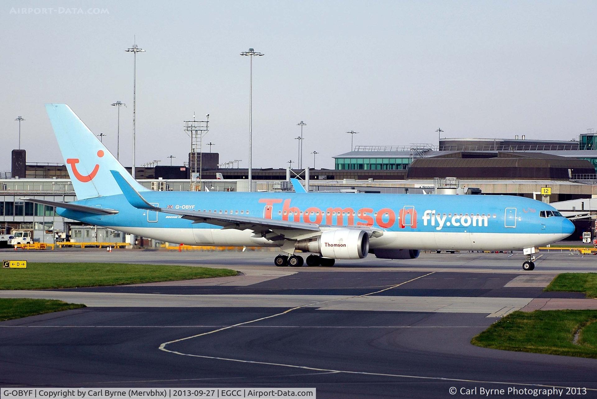 G-OBYF, 1998 Boeing 767-304 C/N 28208, Taken from the Runway Visitor Park.