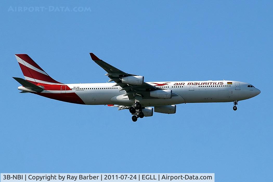 3B-NBI, 2006 Airbus A340-313X C/N 793, Airbus A340-313X [793] (Air Mauritius) Home~G 24/07/2011