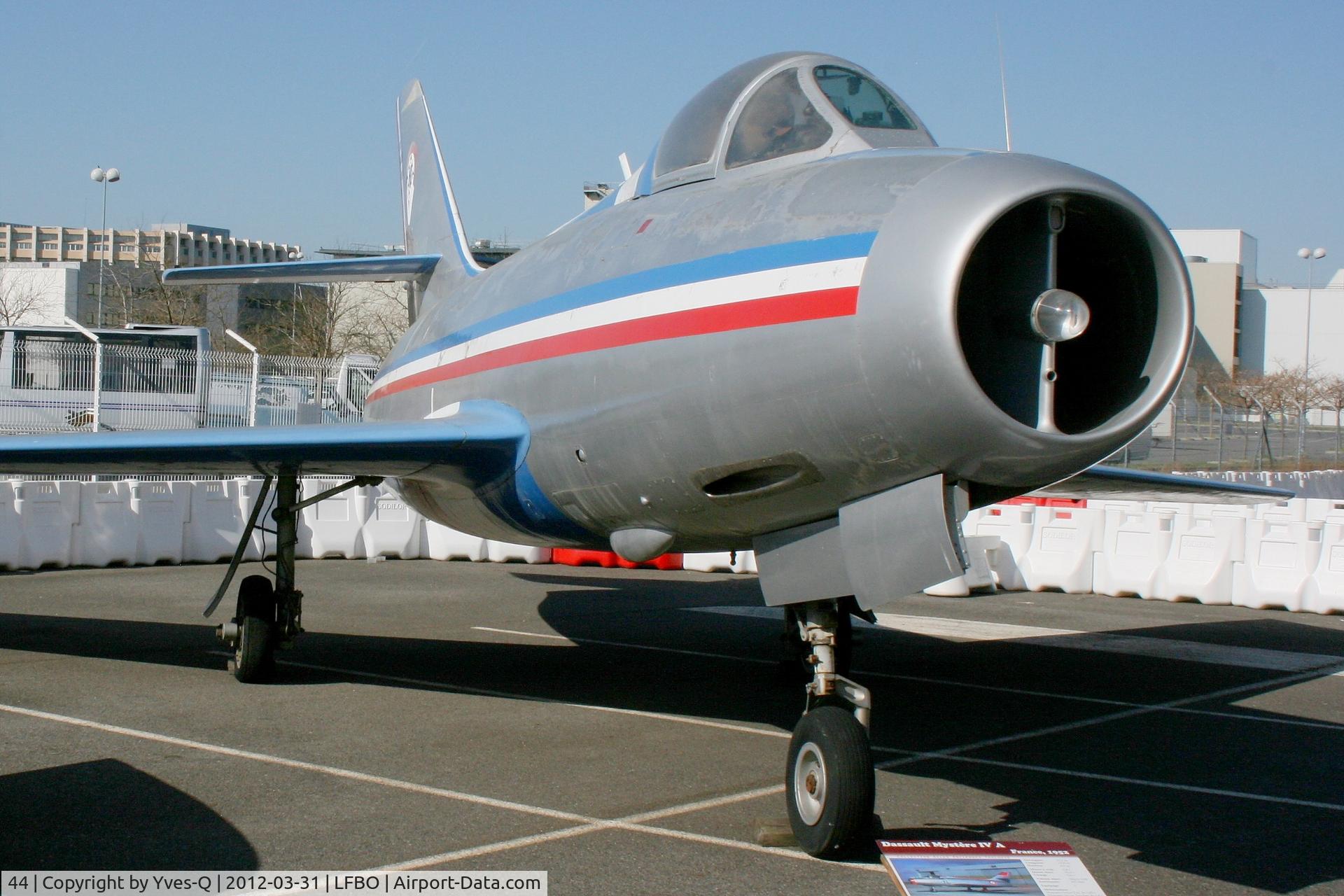44, Dassault Mystere IVA C/N 44, Dassault Mystere IVA, Les Ailes anciennes Toulouse -Blagnac (LFPO)