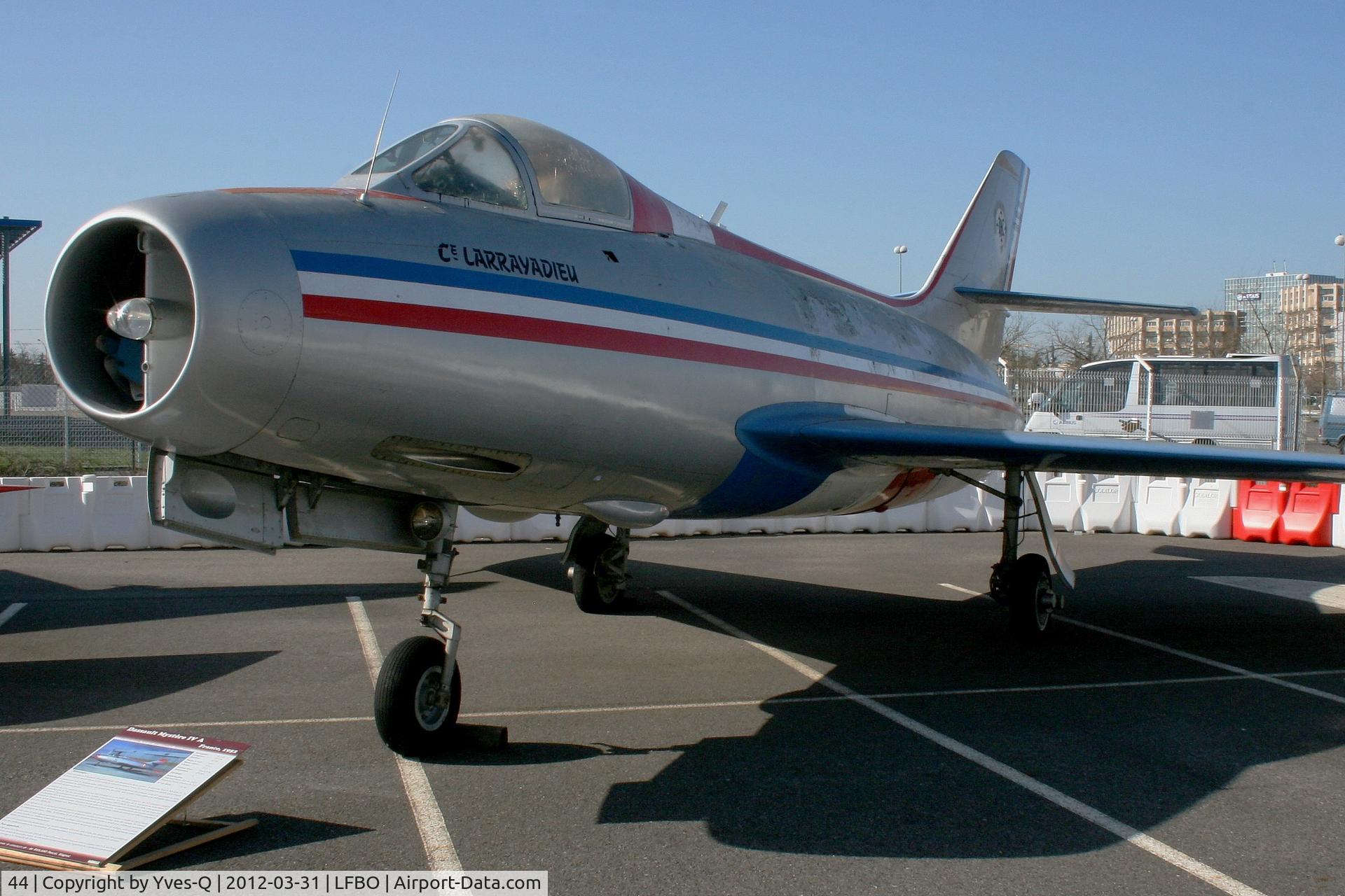44, Dassault Mystere IVA C/N 44, Dassault Mystere IVA, Les Ailes anciennes Toulouse -Blagnac (LFPO)