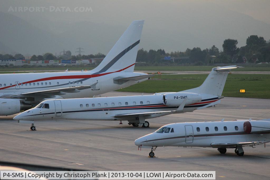 P4-SMS, Embraer EMB-135BJ Legacy C/N 14501123, Nice Visitor at LOWI