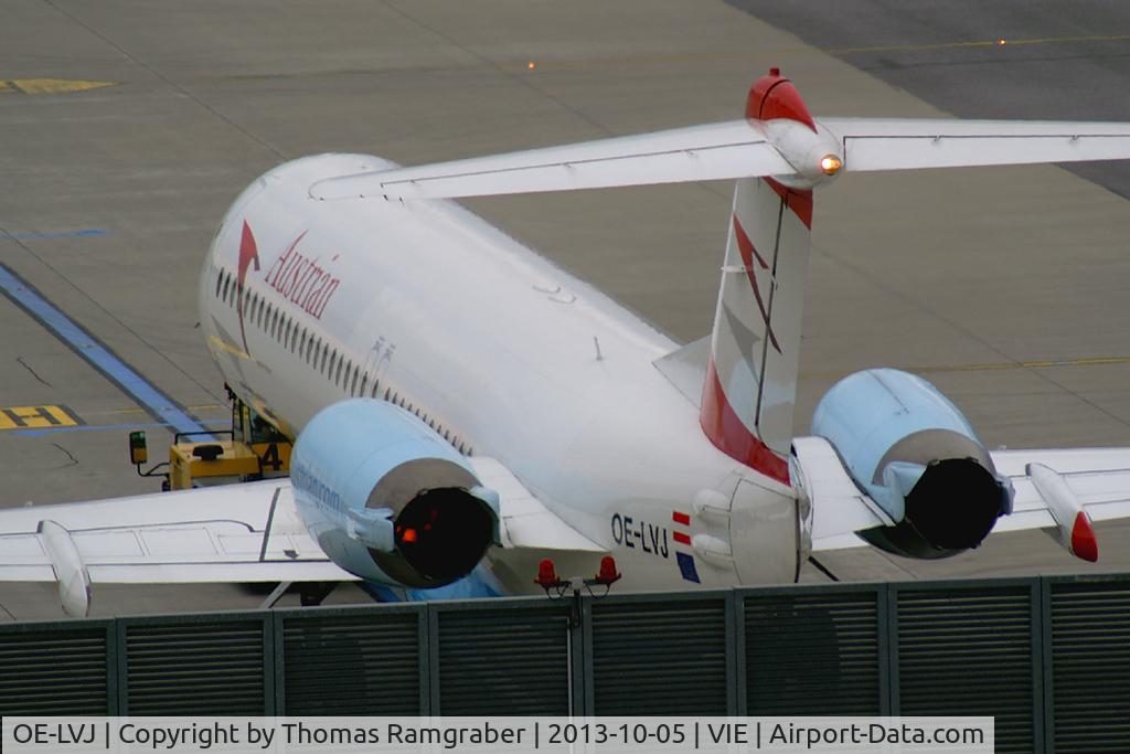 OE-LVJ, 1991 Fokker 100 (F-28-0100) C/N 11359, Austrian Airlines Foker 100
