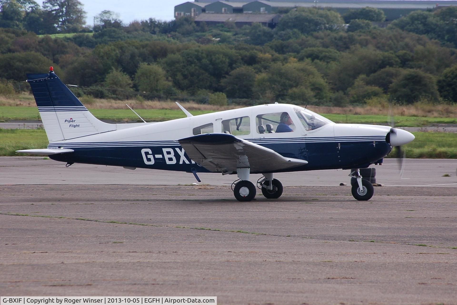 G-BXIF, 1976 Piper PA-28-181 Cherokee Archer II C/N 28-7690404, Visiting Cherokee Archer II. Previously registered PH-SWM