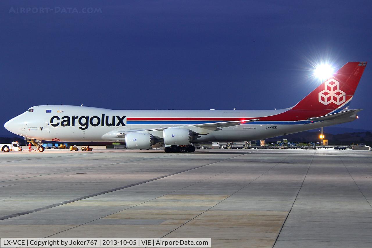LX-VCE, 2012 Boeing 747-8R7F C/N 35810, 2013-10-05