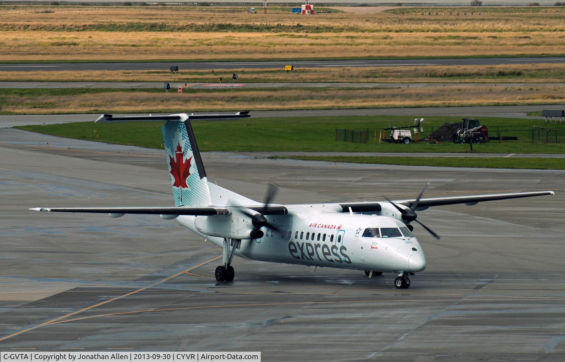 C-GVTA, 1989 De Havilland Canada DHC-8-301 Dash 8 C/N 190, Domestic terminal, Vancouver International airport.