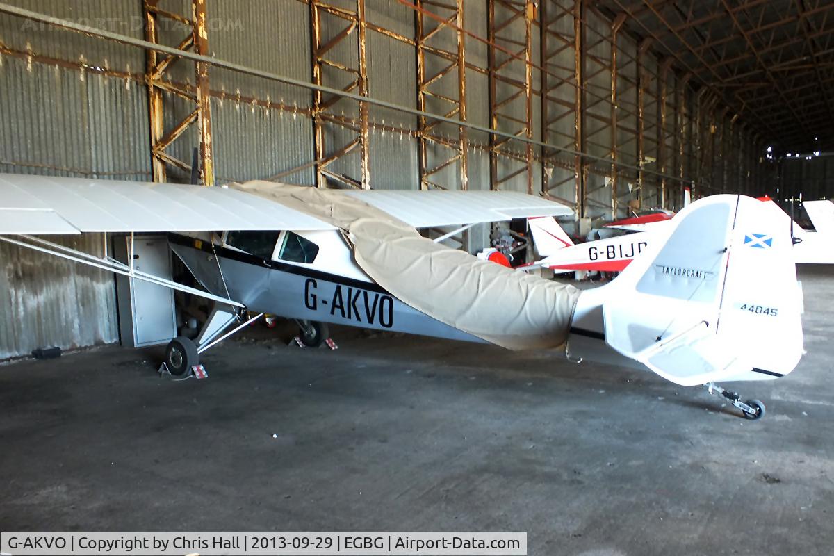 G-AKVO, 1946 Taylorcraft BC-12D Twosome C/N 9845, Leicester resident