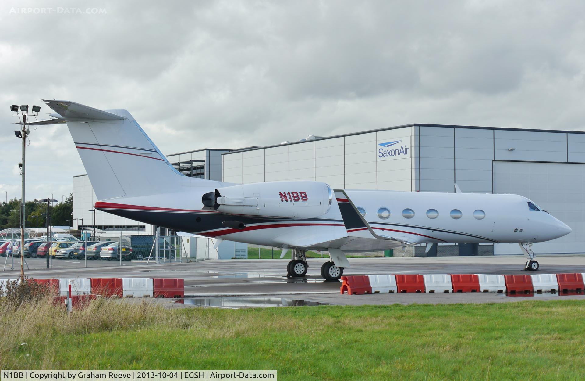 N1BB, 1987 Gulfstream Aerospace G-IV C/N 1024, Parked at Norwich.