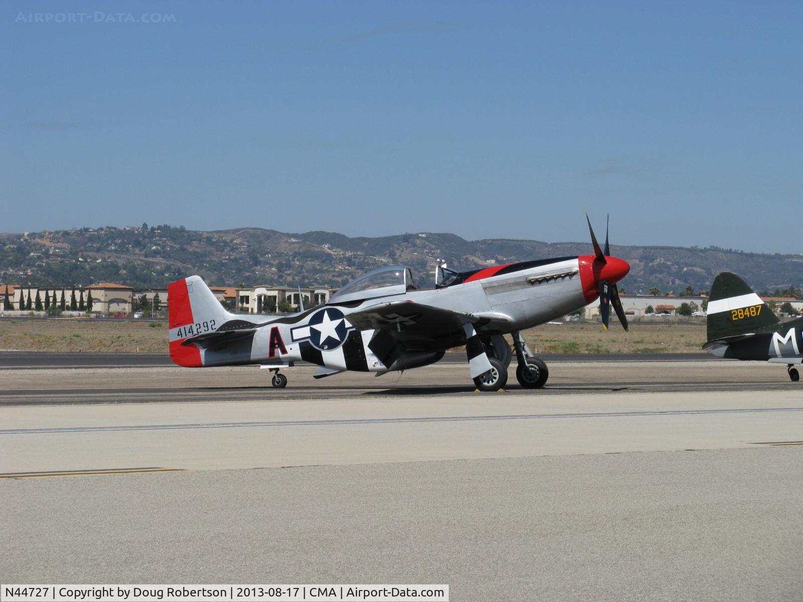 N44727, 1944 North American P-51D Mustang C/N 122-39198, 1944 North American/Aero Classics P-51D MUSTANG 'Man-O-War', Packard-Rolls V-1650-3 1,695 Hp, on flight line