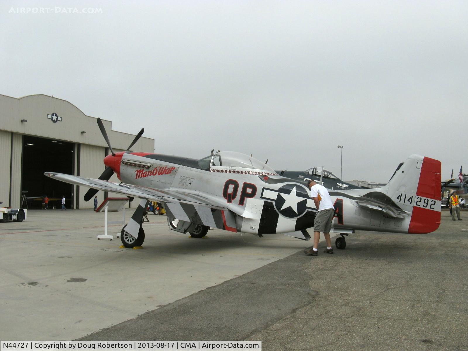 N44727, 1944 North American P-51D Mustang C/N 122-39198, 1944 North American/Aero Classics P-51D MUSTANG 'Man-O-War', Packard-Rolls V-1650-3 Merlin 1,695 Hp